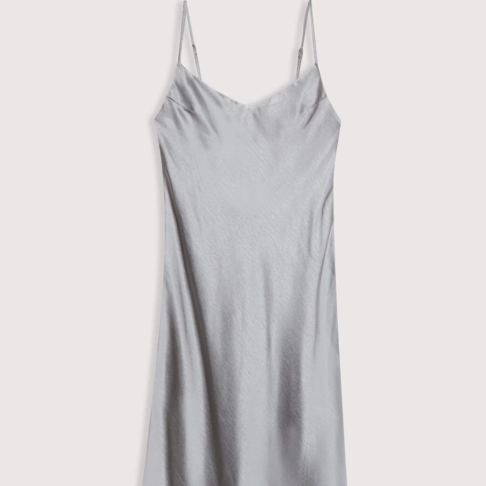 Oak+Fort MIDI SLIP DRESS in Blue Mist